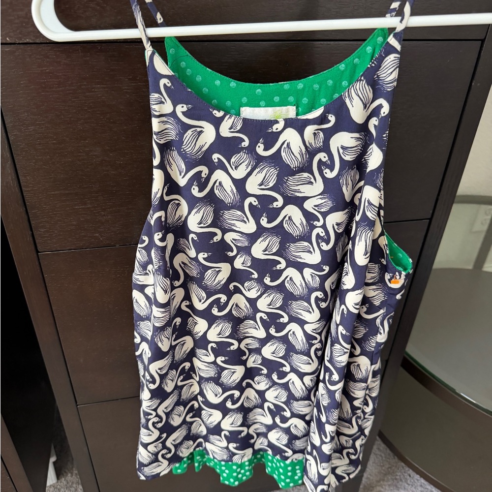 Anthropologie Porridge size medium Navy and White Swan Print Tank Top